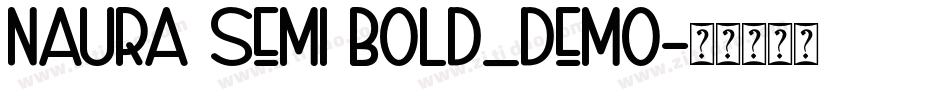 Naura Semi Bold_DEMO字体转换